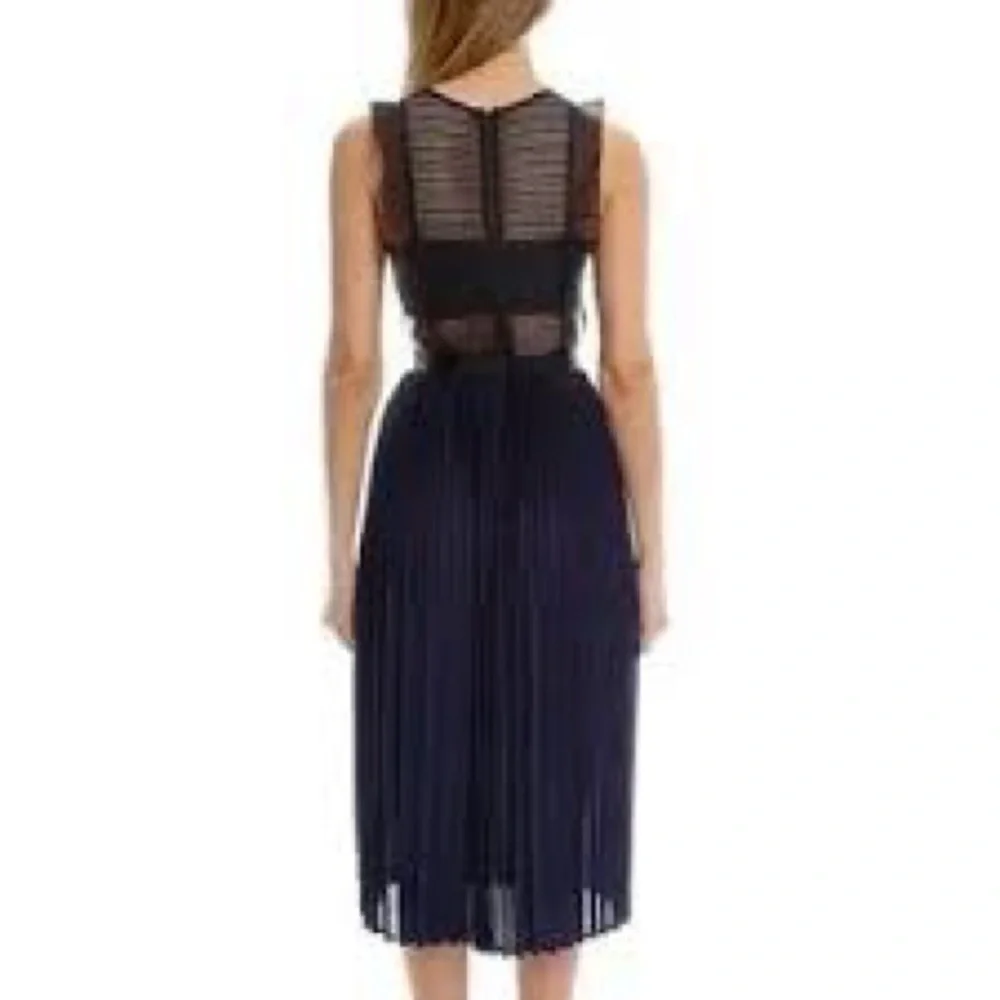 Self-Portrait Navy Lace Midi Dress - Picture 2 of 11